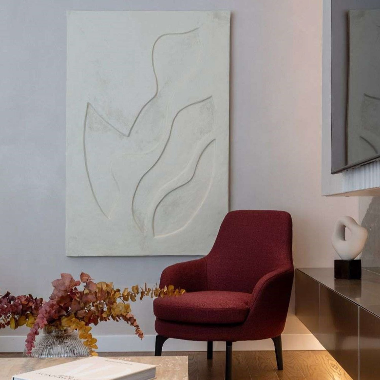 OFF-WHITE SCULPTURAL WALL ART - MiSo Architects