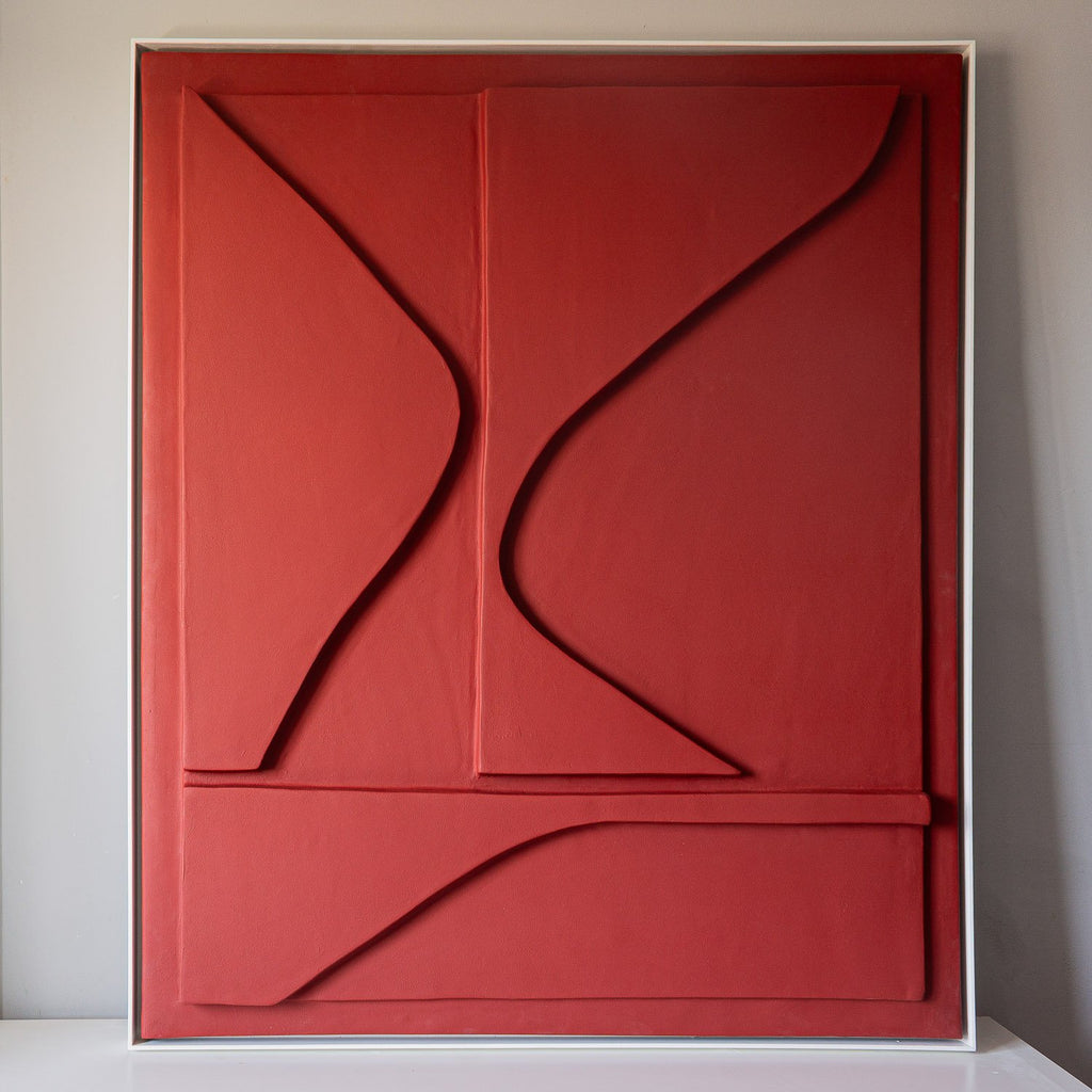 RED SCULPTURAL WALL ART - MiSo Architects