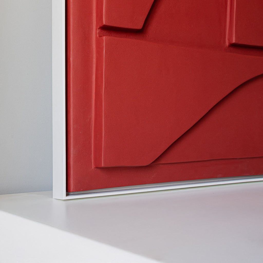 RED SCULPTURAL WALL ART - MiSo Architects