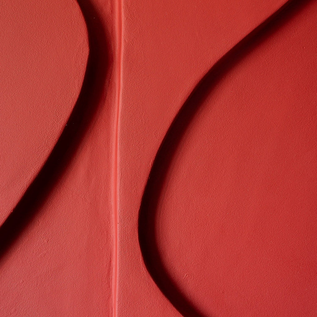 RED SCULPTURAL WALL ART - MiSo Architects