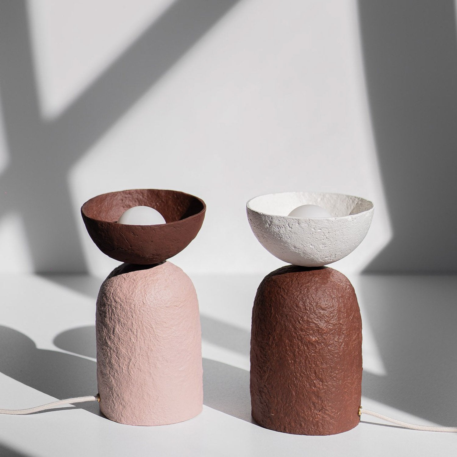 LUMA- Bedside Table Lamp from paper mache