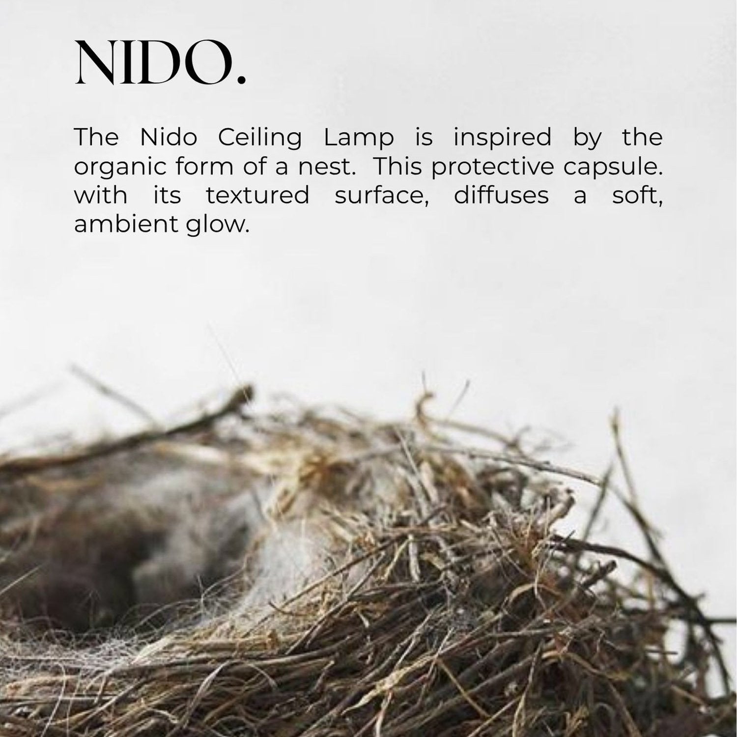 NIDO- Spheric Natural Pendant Light for contemporary Interiors